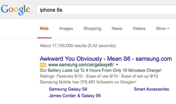 iPhone 6S - you mean Galaxy S6 - PPC