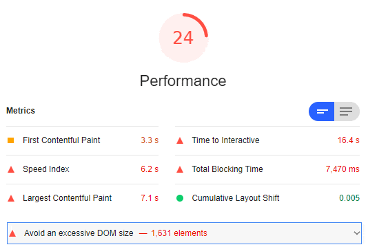 DOM 1631 Performance 24.