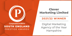 Digital Marketing Agency of the Year, Hampshire. Prestige Awards winner 2021/2022