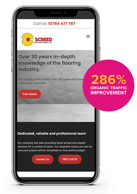 Flow Screed web design for mobile and SEO.
