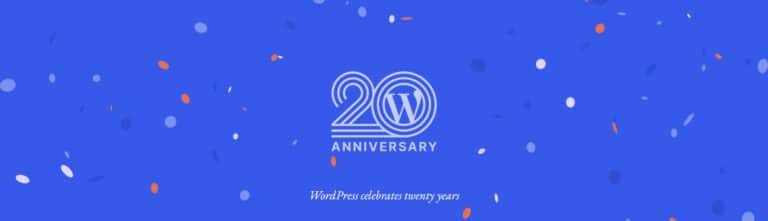 Happy birthday, WordPress, 20 years old today!