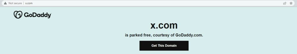 x.com does not point to twitter.com nor is it even secure.