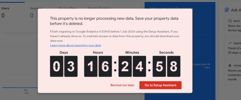 July 1st Switch Off for Universal Analytics